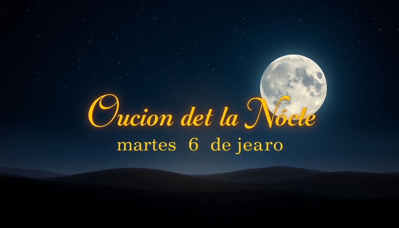 Oración de la Noche de Hoy Martes 6 de enero de 2026 - ORACION PARA ...