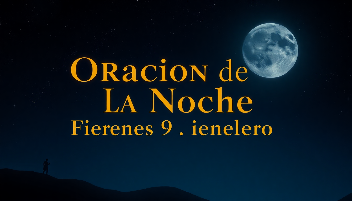 Oración de la Noche de Hoy Viernes 9 de enero de 2026 - ORACION PARA ...